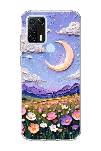 lelia حافظة هاتف شفافة متوافقة مع جهاز General Mobile GM 21 Pro مطبوعة بتصميم...