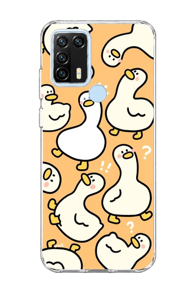 lelia General Mobile Gm 21 Pro Compatible Cute Duck Orange Printed Transparen...