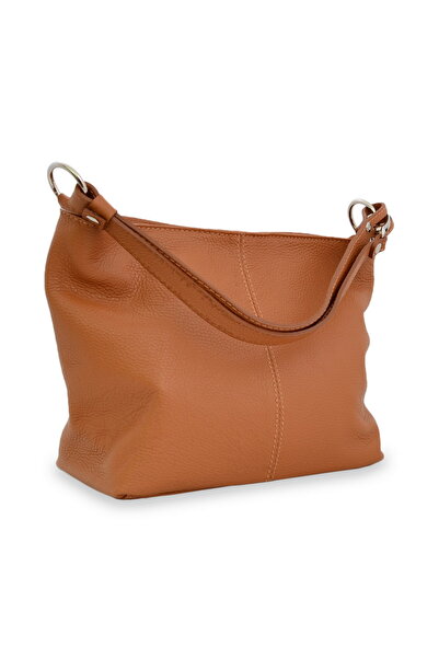 Generic Brand Geanta piele naturala Olivia, de dama, culoare maro camel