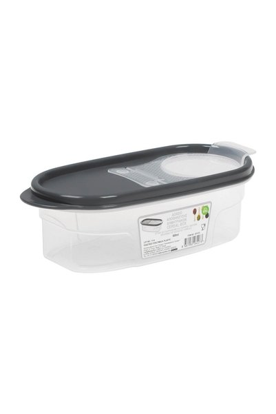 OEM Recipient pentru Cereale cu Capac Gri și Gradatii 0.6 L – Dozare și Depoz...