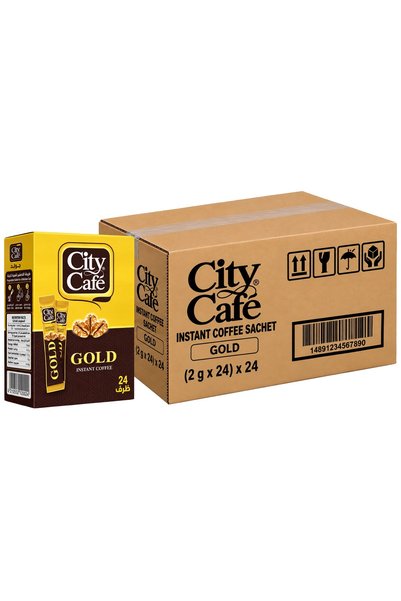 Generic Brand City Cafe Instant Coffee Sachet, Gold - (2g x 24) x 24