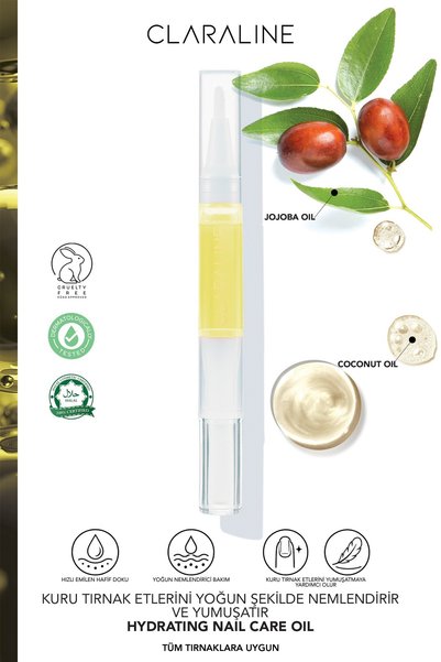 CLARALINE Hydrating Nail Care Oil Nemlendirici Kütikül Yağı Kalemi 2 ml