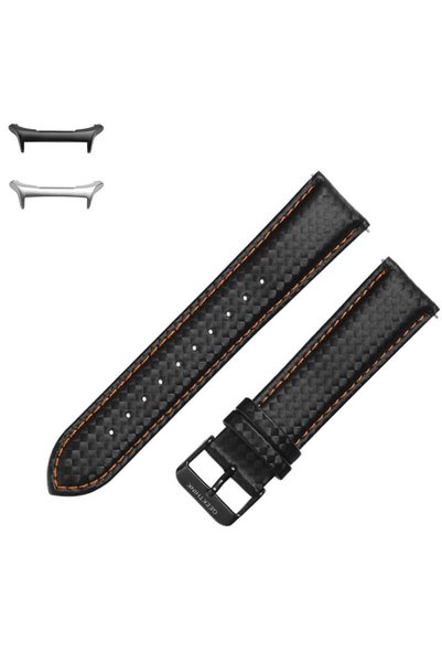 VD VERY DREAM Curea din piele compatibilă cu Samsung Galaxy Watch Ultra, Negr...