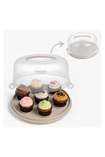 OEM Suport Rotund din Plastic Bej pentru Chec 2in1 Ø28x14.5cm – Depozitare și...