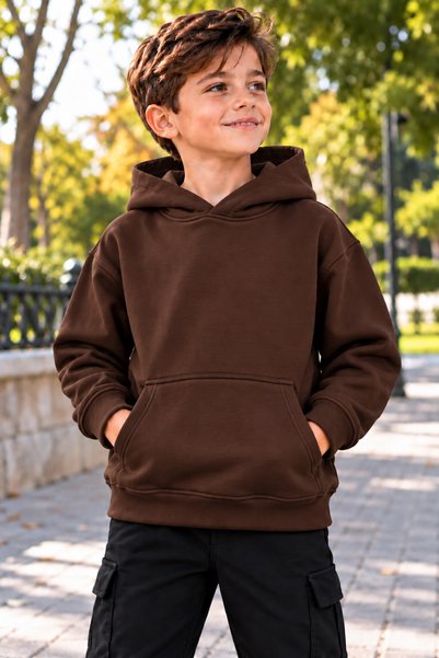 DAXİS Sportwear Company Boys' Hooded Oversized Sweatshirt with Kangaroo Pocket
