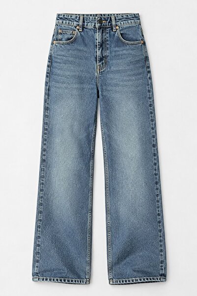 Hiccup H92 Düz Kesim Geniş Paça Denim Pantolon