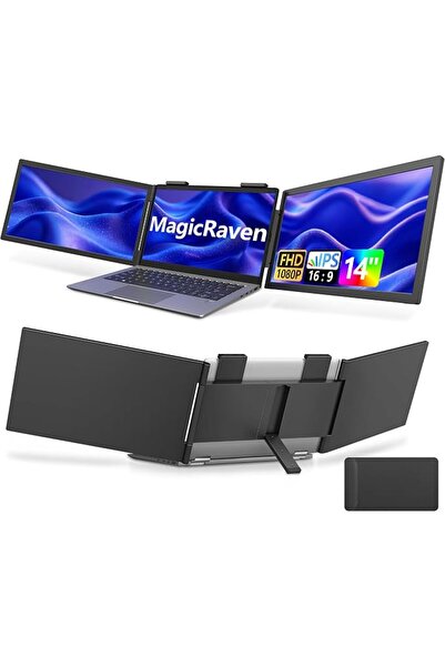 GENERAL 14" MagicRaven Dual Laptop Screen Extender, 1080P Portable Monitor fo...