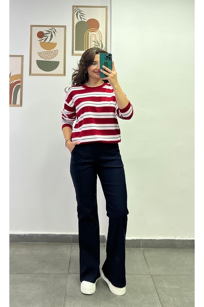 bydenizcollection Hanorace - Roșu - Casual