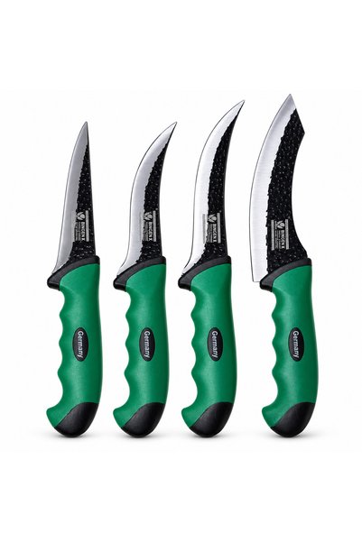 Rovitech Set 4 Cutite Macelarie | Dezosare, Filetare si Transare, Otel Carbon