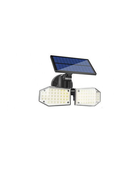 OEM Lampă LED cu 78 de LED-uri, cu panou solar dublu, montare pe perete, senz...