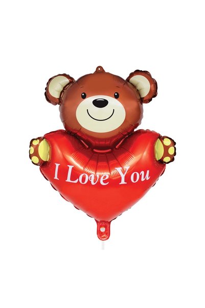 OEM Balon de Petrecere Sf. Valentin Ursulet Inima din Folie 51x55 cm