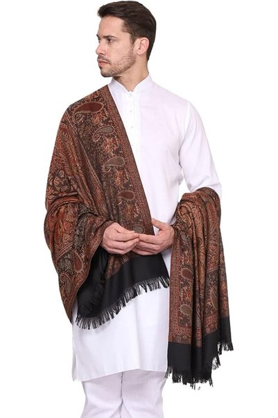 Armoni Weavers شالات رجالية من ويفرز فيلا بتصميم بيزلي منسوجة من مزيج البوليس...