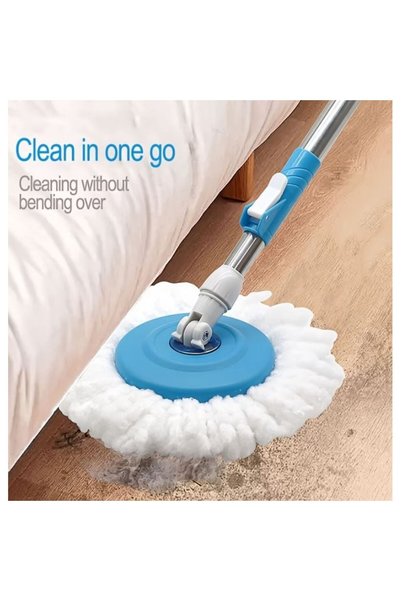 xpress sales Găleată cu storcător și mop rotativ, Mâner telescopic metalic pentru mop, Rotație a mopului la 360 de grade, XPRESS SALES ®
