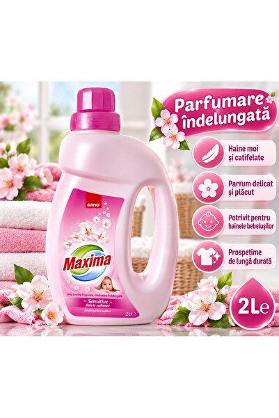 Sano Balsam de rufe Maxima Sensitive, 2L, parfum floral delicat, prospețime d...