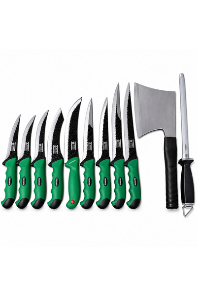 Rovitech Set Cutite Macelarie 11 Piese, 9 Cutite pentru Transare, Dezosare si...