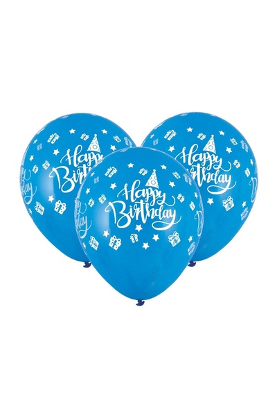 OEM Baloane de Petrecere Albastre Happy Birthday 23 cm – 10 buc.