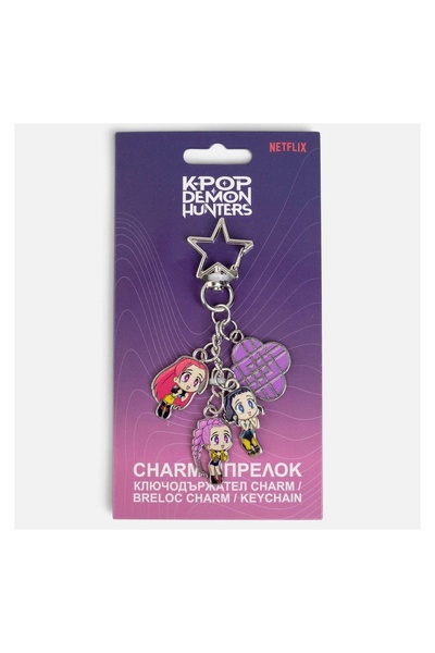 OEM Breloc Charm Argintiu cu 4 Figurine K-POP 9 cm – Accesoriu Decorativ pent...