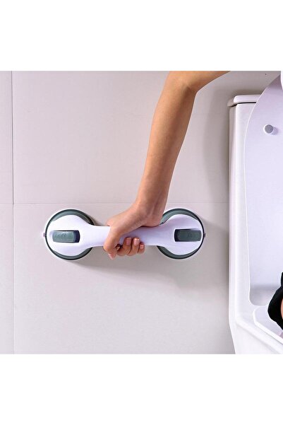 2 Adet Vantuzlu Tip Tutamak, Banyo Tuvalet Cam Kapı Kolu Delme Gerektirmeyen Banyo Tutamağı