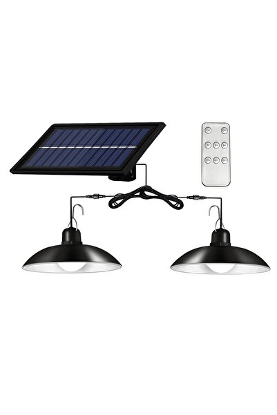 OEM Set panou solar cu 2 becuri LED cu corp de iluminat, telecomandă, 50W