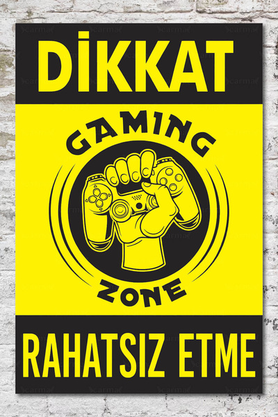CARMA CONCEPT Oyuncu Rahatsız Etme Dikkat Uyarı Tablosu Retro Vintage Ahşap P...