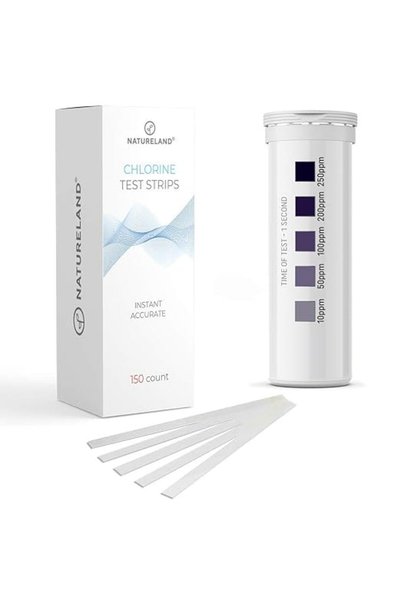 natureland [150 شريط من ورق اختبار الكلور للمطاعم، 10-250 جزء في المليون (150)