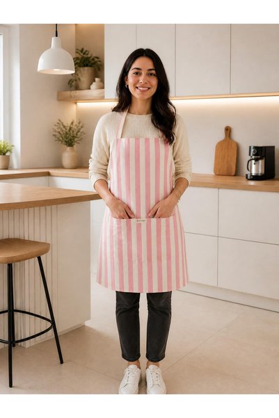 KidsJune Cepli Şef Garson Kafe Aşçı Barista Siyah Pembe Mutfak Önlüğü Masterchef Cafe Apron Restaurant