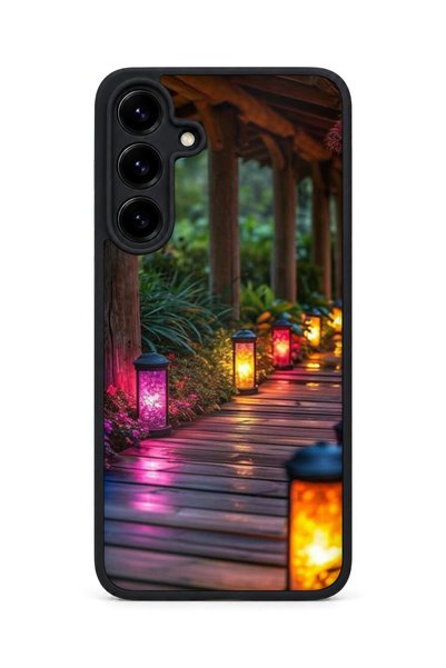 Aksel Kılıf Samsung Galaxy S25 Plus Compatible Printed, Matte Black, Soft Sil...