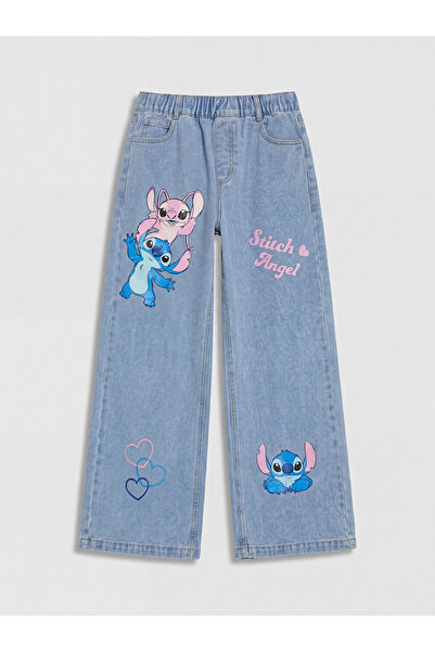 LC Waikiki Blugi Lejeri Imprimați Lilo & Stitch pentru Fete