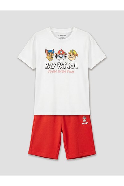 LC Waikiki Paw Patrol Tricou și Pantaloni Scurți Imprimați pentru Băieți