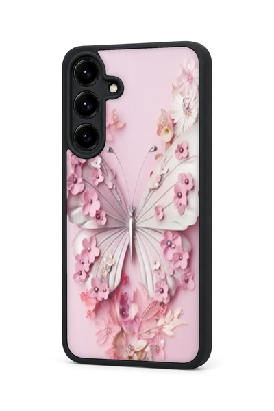 Aksel Kılıf Samsung Galaxy S25 Plus Compatible Printed, Matte Black, Soft Silicone, Protective, Shock-Absorbing Cover, Case