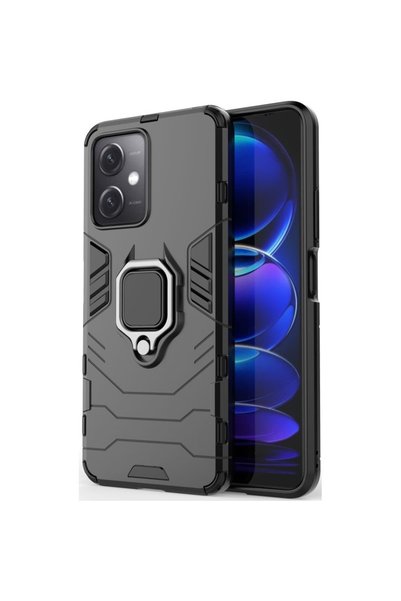 XGSM Husă pentru Xiaomi Redmi Note 12 5G / POCO X5 5G, Inel suport, negru