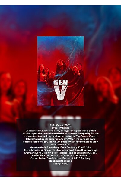 OEM Poster Infografic Generatia V, Supereroi Si Actiune, Carton 250g, A4