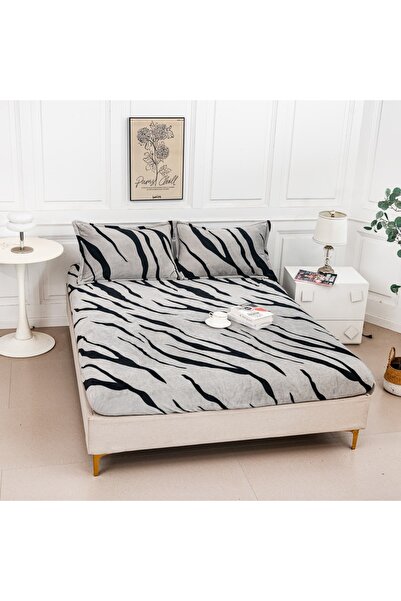 elegant home pucioasa LenjerieMag Husa de Pat Cocolino Gri-Negru model zebra ...