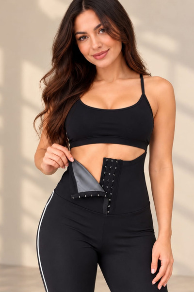 ıcolexsin Sauna Toparlayici Agrafli High Waist Thermal Sports Tights