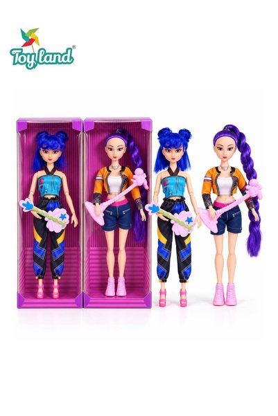 TOY LAND Fashion Music Doll Set for Girls, 2 PCS Stylish Fashion Dolls with T...