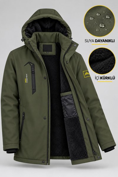 ByTrend Su ve Rüzgar Geçirmez Outdoor Softshell Kışlık Mont PLDP 3014_50510-1