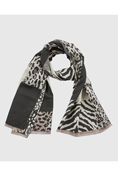 VERDE Γυναικεία Εσάρπα 06-0001383 Animal Print Μαύρο