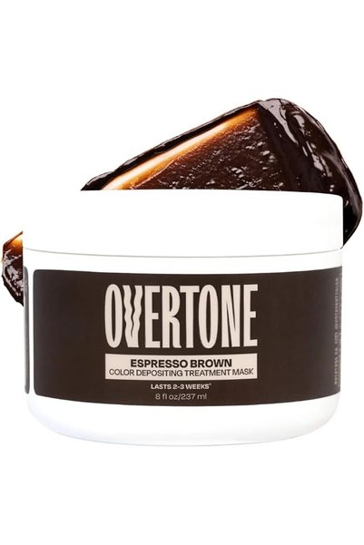 OVERTONE بلسم ملون للعناية بالشعر - 8 أونصات، صبغة شعر شبه دائمة مع زبدة الشي...