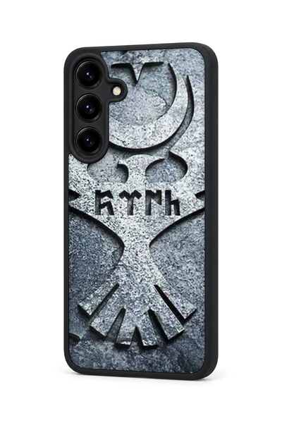 Aksel Kılıf Samsung Galaxy S25 Plus Compatible Printed, Matte Black, Soft Silicone, Protective, Shock-Absorbing Cover, Case