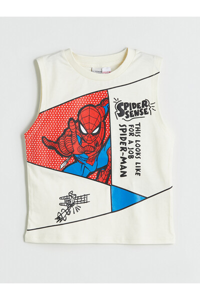 LC Waikiki Maiou cu Guler Rotund Imprimat Spider-Man pentru Băieți