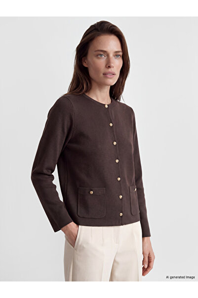 LC Waikiki Cardigan Tricotat cu Guler Rotund pentru Femei