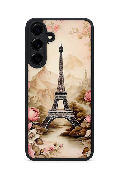 Aksel Kılıf Samsung Galaxy S25 Plus Compatible Printed, Matte Black, Soft Sil...