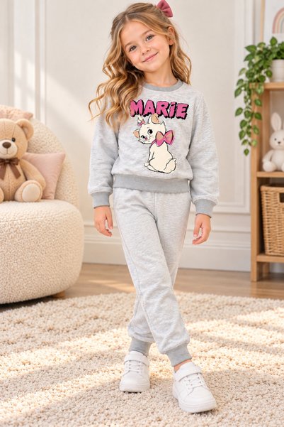 SANTRALBEBE Girl's Shawl-Style Tracksuit Set