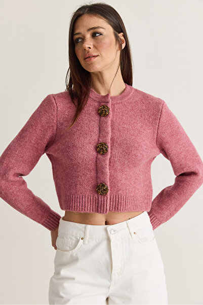 Bianco Lucci Cardigans - Pink - Straight