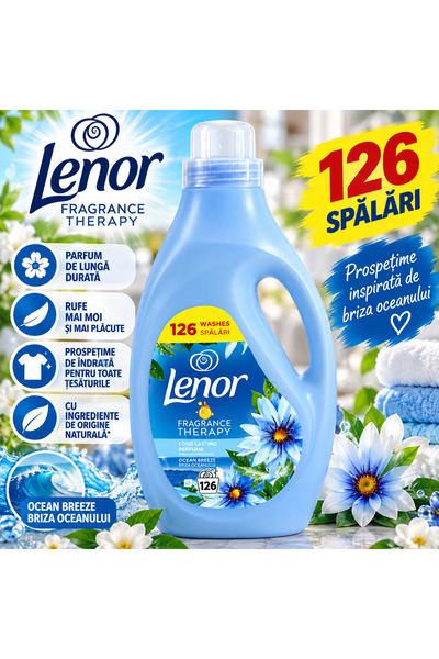 lenor Balsam de Rufe Fragrance Therapy Ocean Breeze – Parfum de Lungă Durată,...
