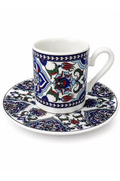 Coppera İznik model 12 parça kahve fincanı takımı - 6 lı set Osmanlı motifi 9...