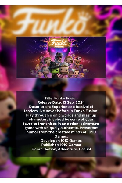 OEM Poster Infografic Funko Fuziune, Colectie Jocuri, Carton 250g, A4
