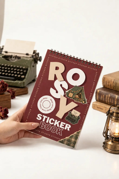 Defsan Rosy Sticker Defteri 16 Yaprak Vintage Sticker Book