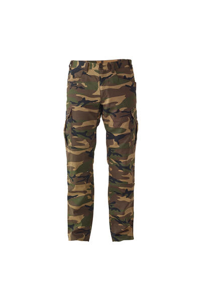 Decathlon Solognac Erkek Kargo Kamuflaj Avcı Pantolonu - Yeşil - Steppe 500
