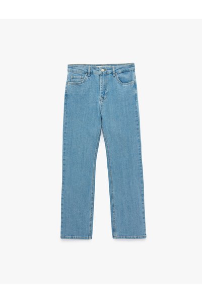 Koton Cotton Slim Fit Pocketed Spanish Flare Denim Trousers - Flare Jeans
